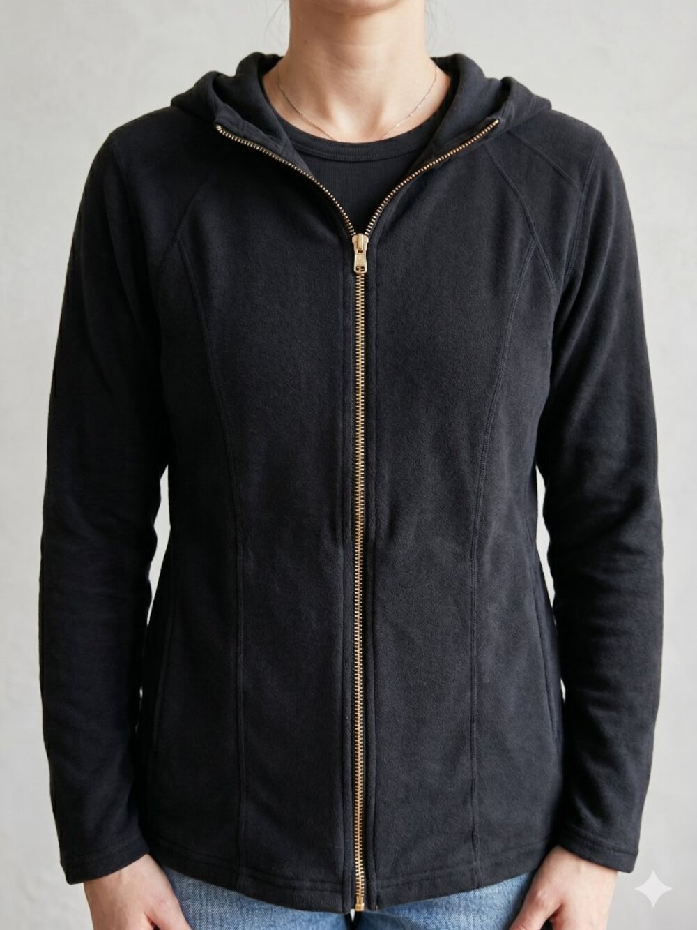 OTOS‎ New York Gold Zip-Up Hooded Fleece Jacket